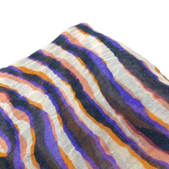 LOUIS VUITTON Etole - Pink Purple Orange Scarf Cashmere Silk 304-080725 - Picture 7 of 9